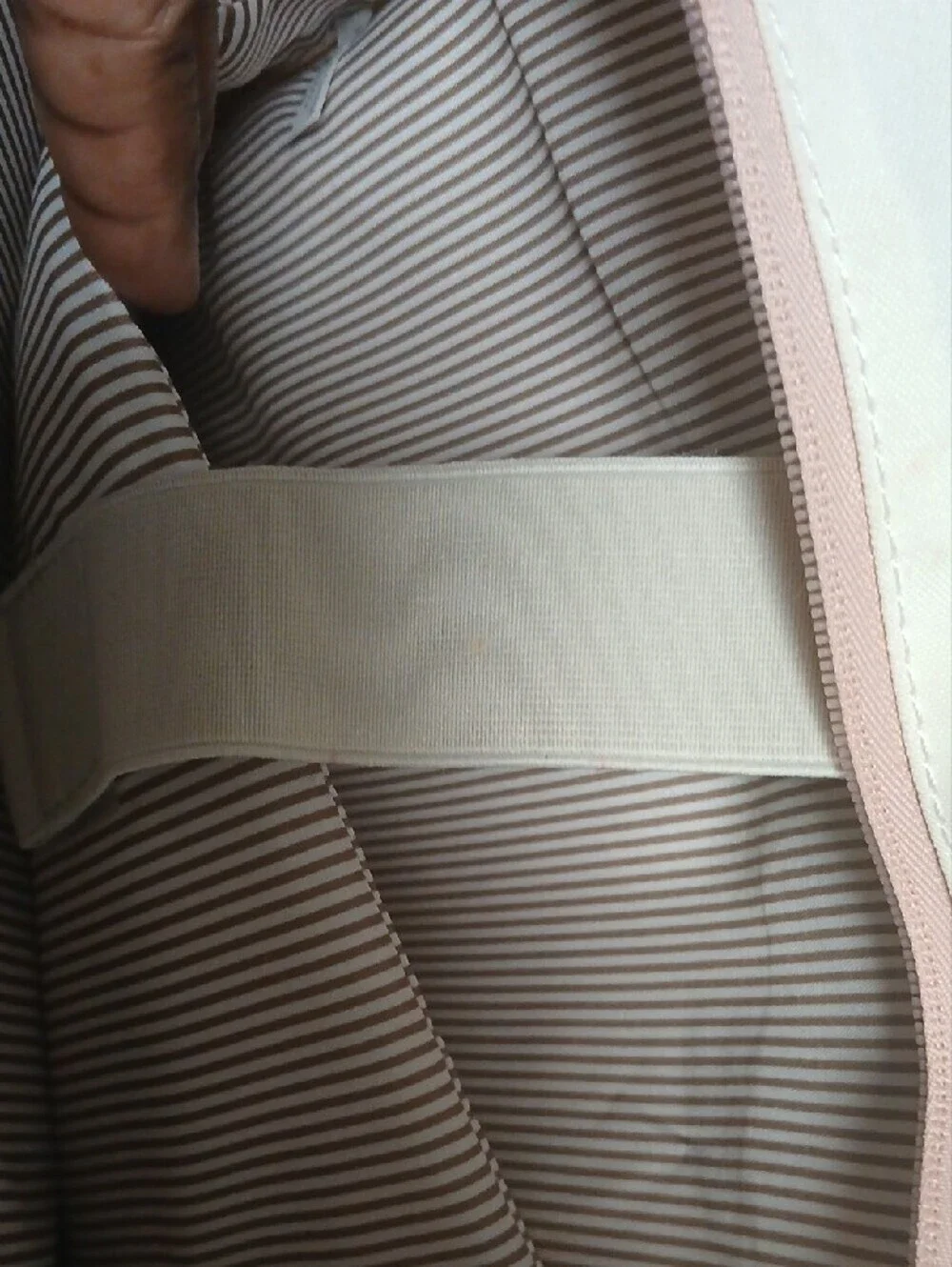Two-Tone Cream and Light Pink Everyday Backpack
